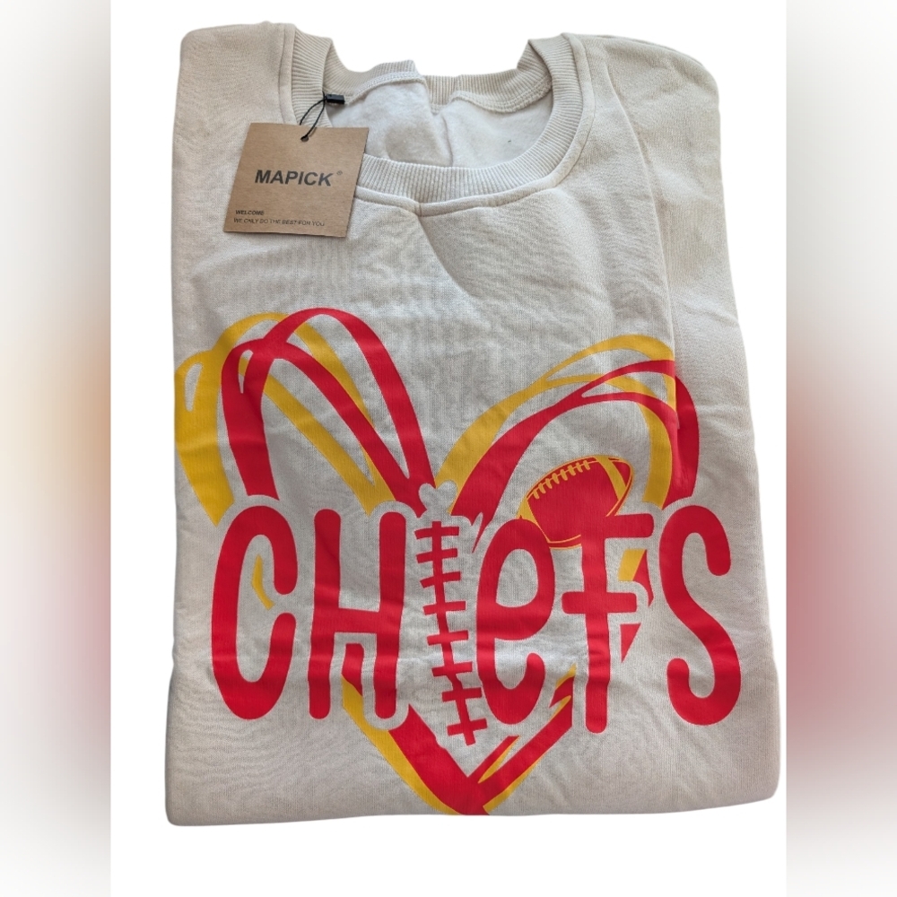 NWT- KC Chiefs Pullover- Size Medium